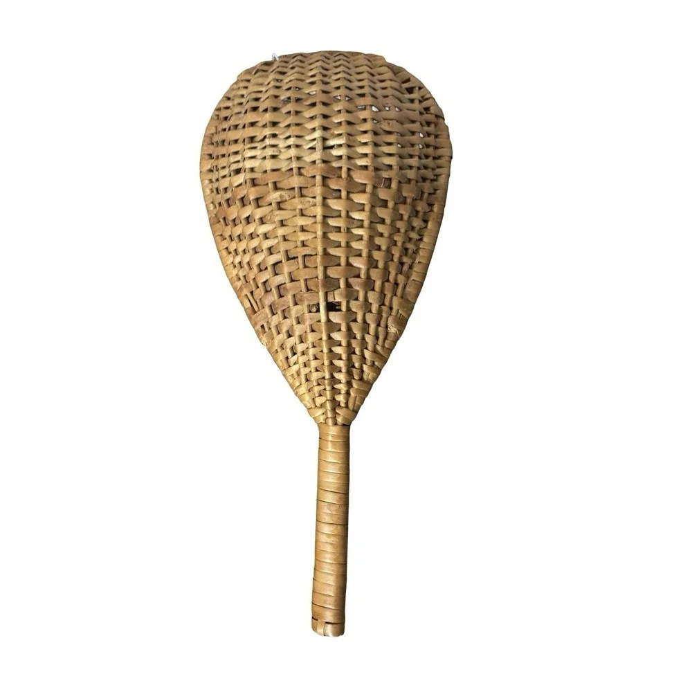 Vintage Wicker Scoop Basket‎ Bamboo Handle Decorative Wall Hanging 17